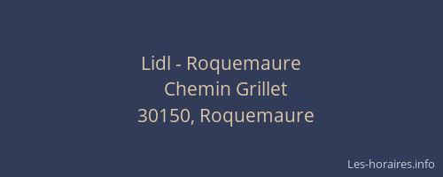 Lidl - Roquemaure