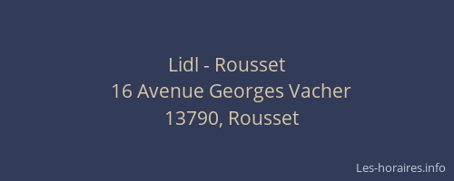 Lidl - Rousset