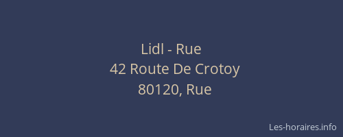 Lidl - Rue