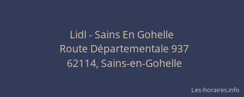 Lidl - Sains En Gohelle