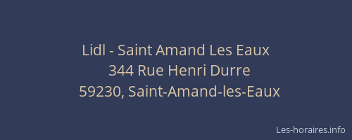 Lidl - Saint Amand Les Eaux