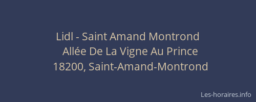 Lidl - Saint Amand Montrond