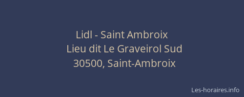 Lidl - Saint Ambroix