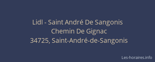 Lidl - Saint André De Sangonis