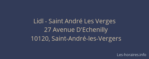 Lidl - Saint André Les Verges
