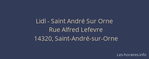Lidl - Saint André Sur Orne