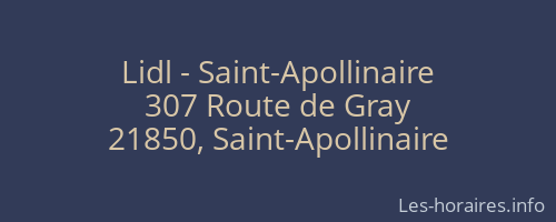 Lidl - Saint-Apollinaire