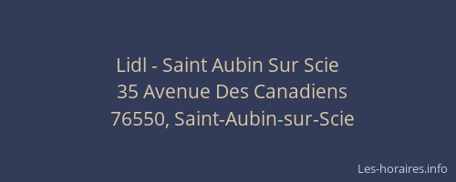 Lidl - Saint Aubin Sur Scie