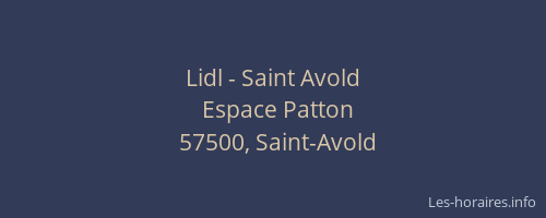Lidl - Saint Avold