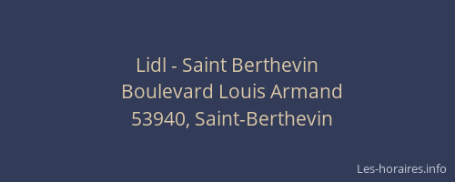Lidl - Saint Berthevin