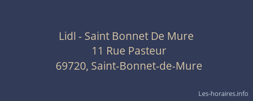 Lidl - Saint Bonnet De Mure