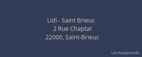 Lidl - Saint Brieuc