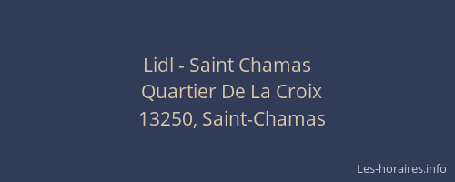 Lidl - Saint Chamas