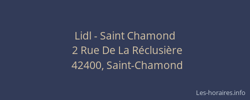 Lidl - Saint Chamond