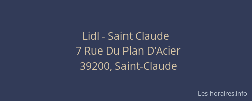 Lidl - Saint Claude