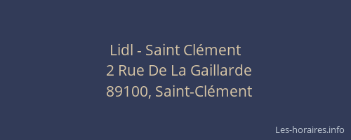Lidl - Saint Clément