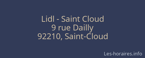 Lidl - Saint Cloud