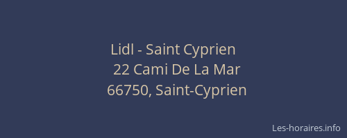Lidl - Saint Cyprien