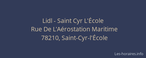 Lidl - Saint Cyr L'École