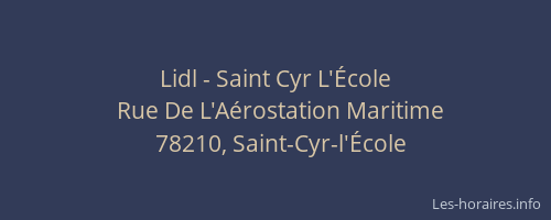 Lidl - Saint Cyr L'&Eacute;cole