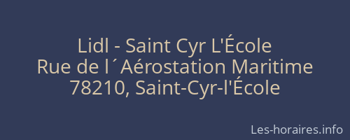 Lidl - Saint Cyr L'École