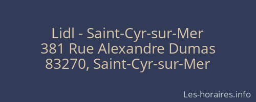 Lidl - Saint-Cyr-sur-Mer
