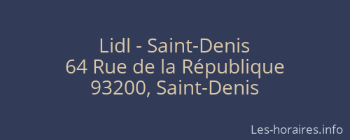Lidl - Saint-Denis
