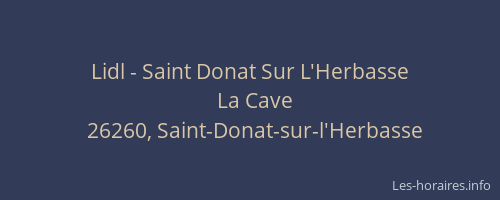 Lidl - Saint Donat Sur L'Herbasse