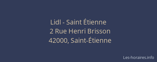 Lidl - Saint Étienne