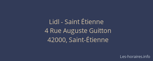 Lidl - Saint Étienne