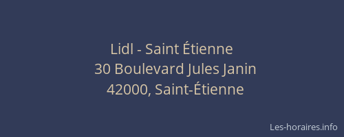 Lidl - Saint Étienne