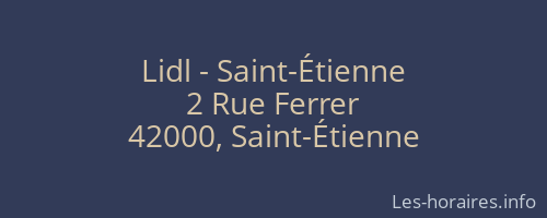 Lidl - Saint-Étienne