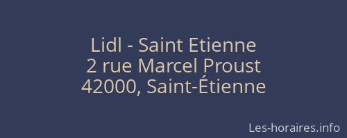 Lidl - Saint Etienne
