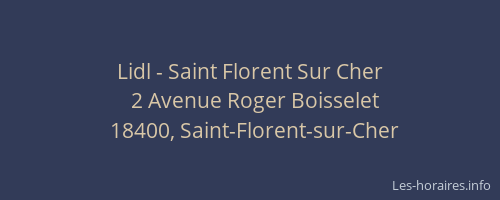Lidl - Saint Florent Sur Cher