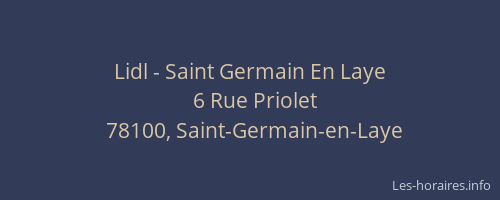 Lidl - Saint Germain En Laye