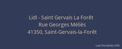 Lidl - Saint Gervais La For&ecirc;t