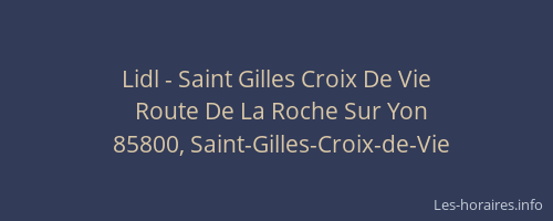 Lidl - Saint Gilles Croix De Vie