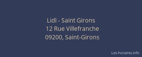 Lidl - Saint Girons