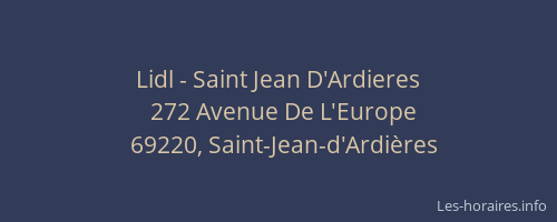 Lidl - Saint Jean D'Ardieres