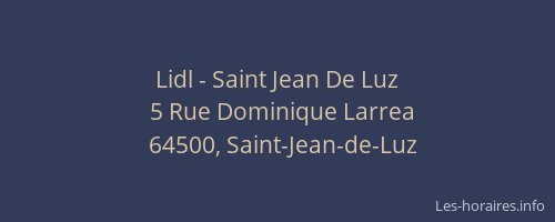 Lidl - Saint Jean De Luz