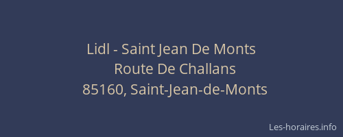 Lidl - Saint Jean De Monts