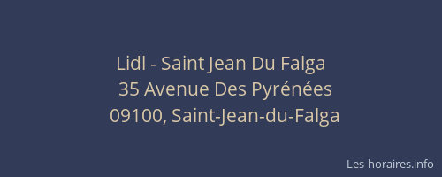 Lidl - Saint Jean Du Falga