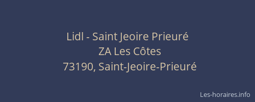 Lidl - Saint Jeoire Prieuré
