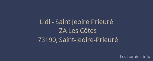 Lidl - Saint Jeoire Prieur&eacute;