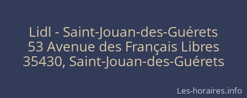 Lidl - Saint-Jouan-des-Guérets