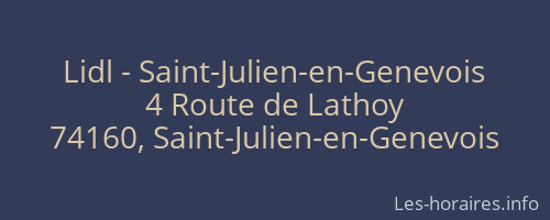 Lidl - Saint-Julien-en-Genevois