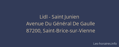 Lidl - Saint Junien