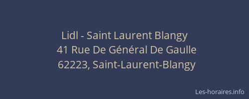 Lidl - Saint Laurent Blangy