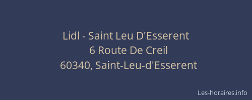 Lidl - Saint Leu D'Esserent