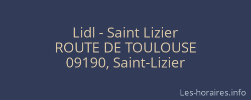Lidl - Saint Lizier